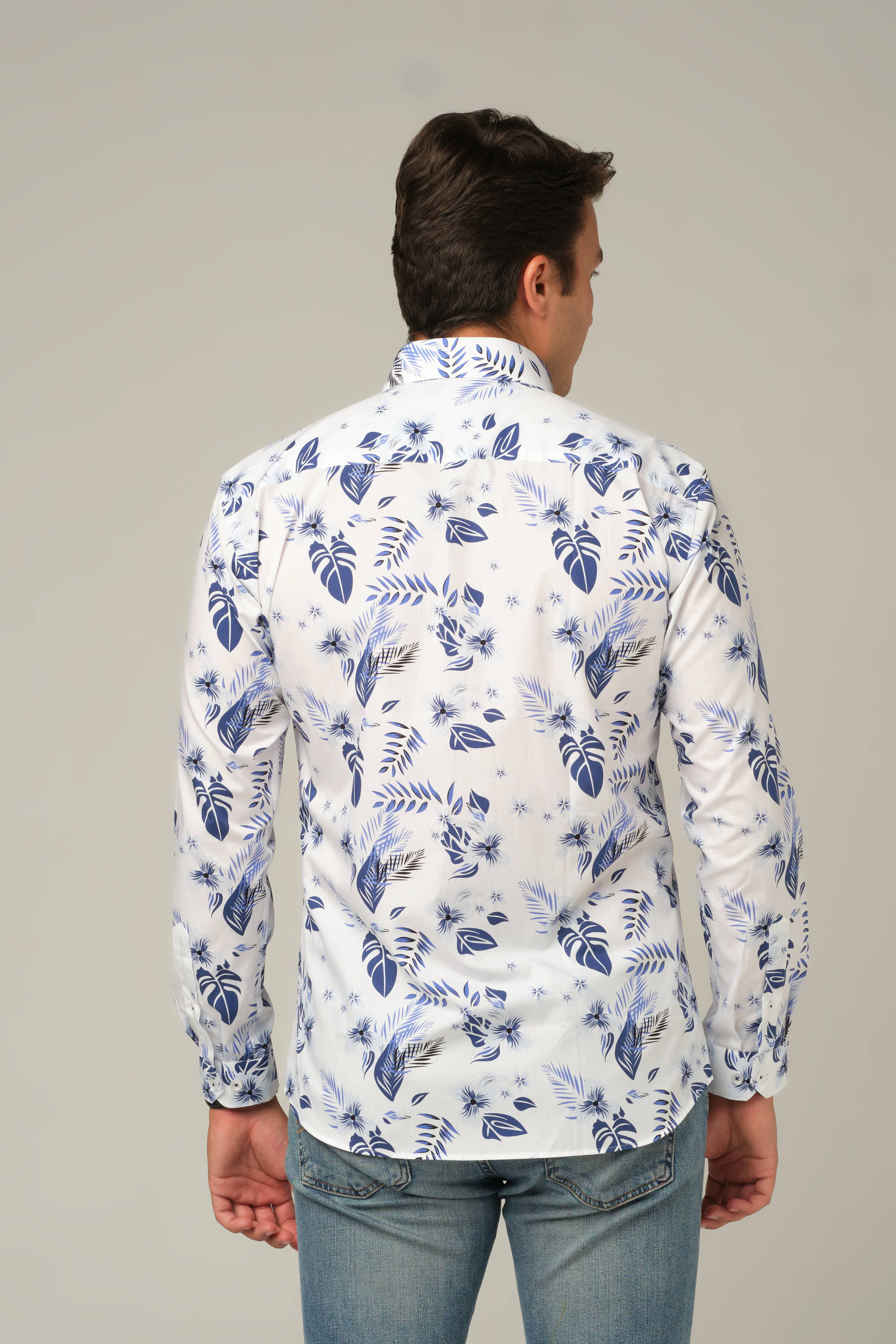 Blue Riviera Leaf Shirt