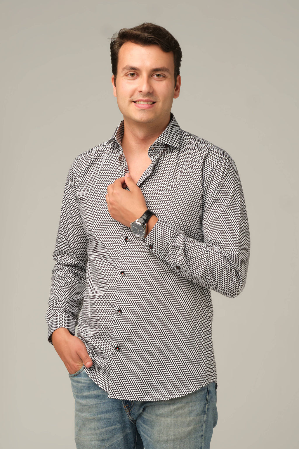 Monochrome Dot Signature Shirt