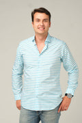 Aqua Stripe Signature Shirt