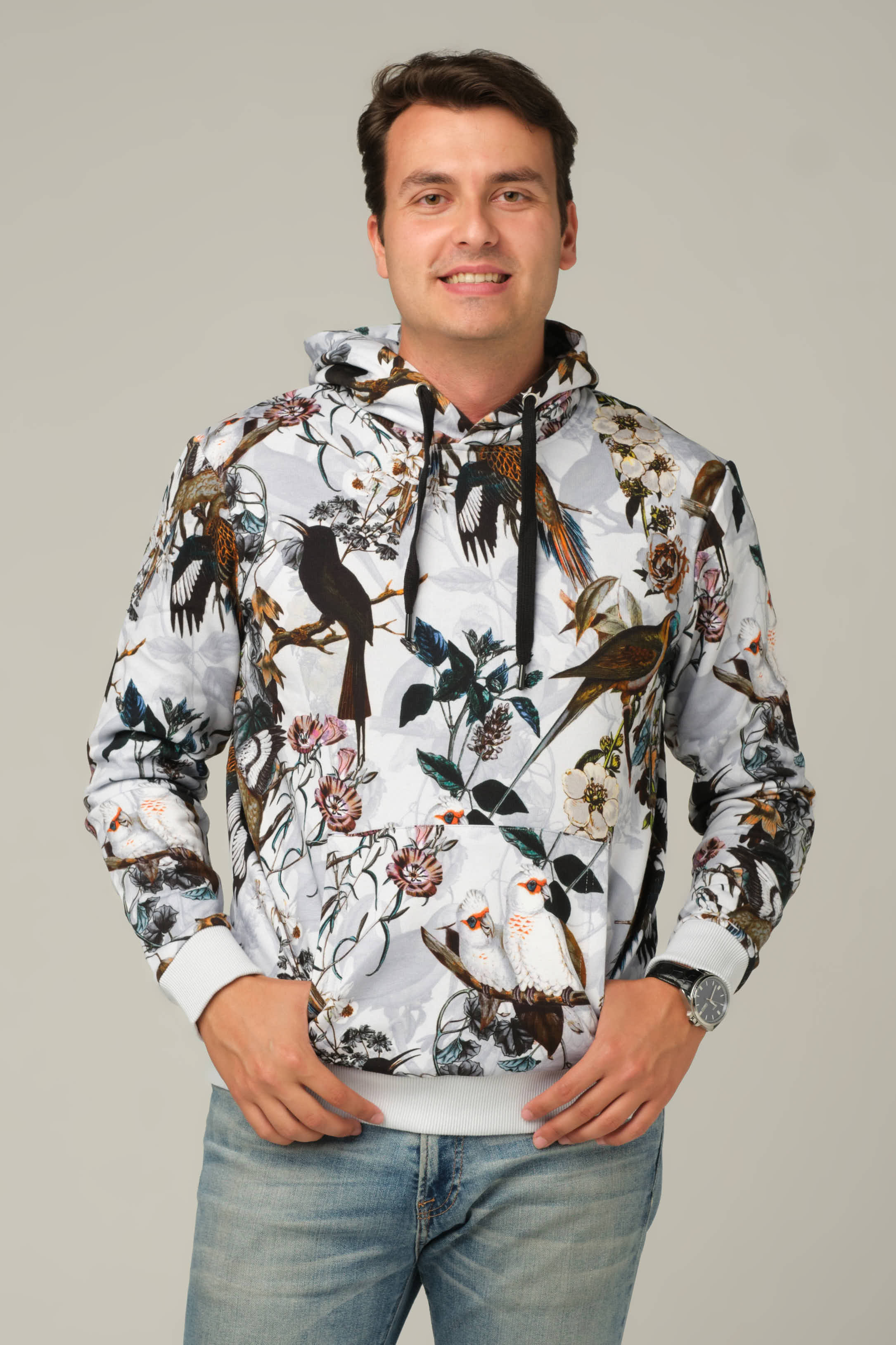 Ivory Aviary Art Hoodie