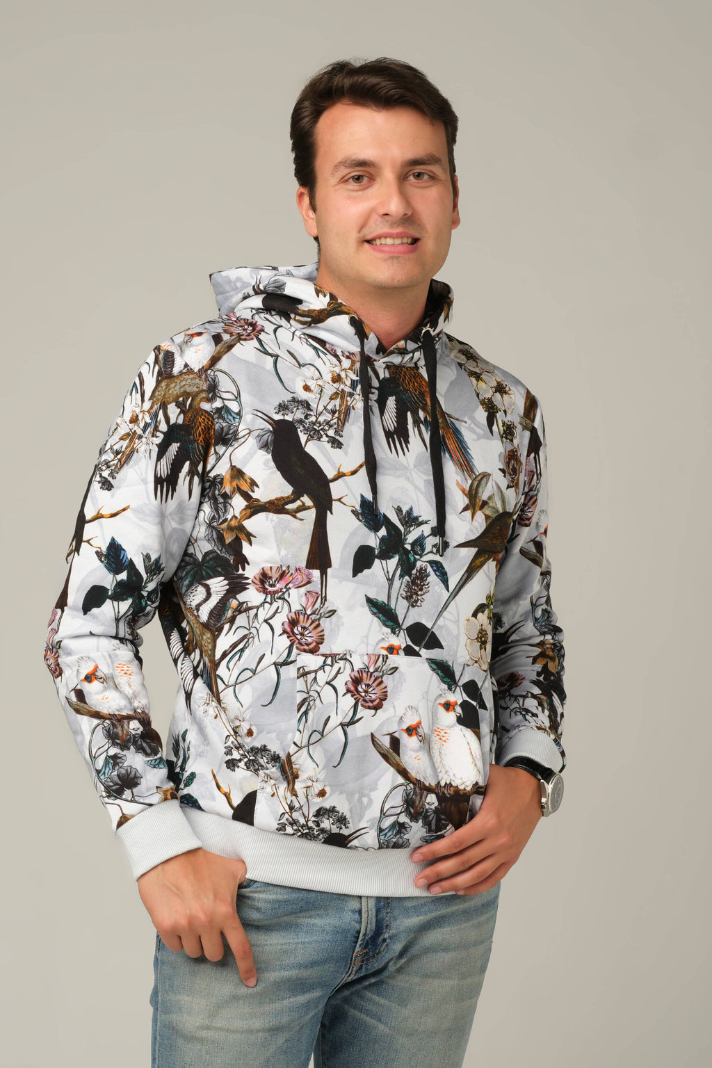 Ivory Aviary Art Hoodie