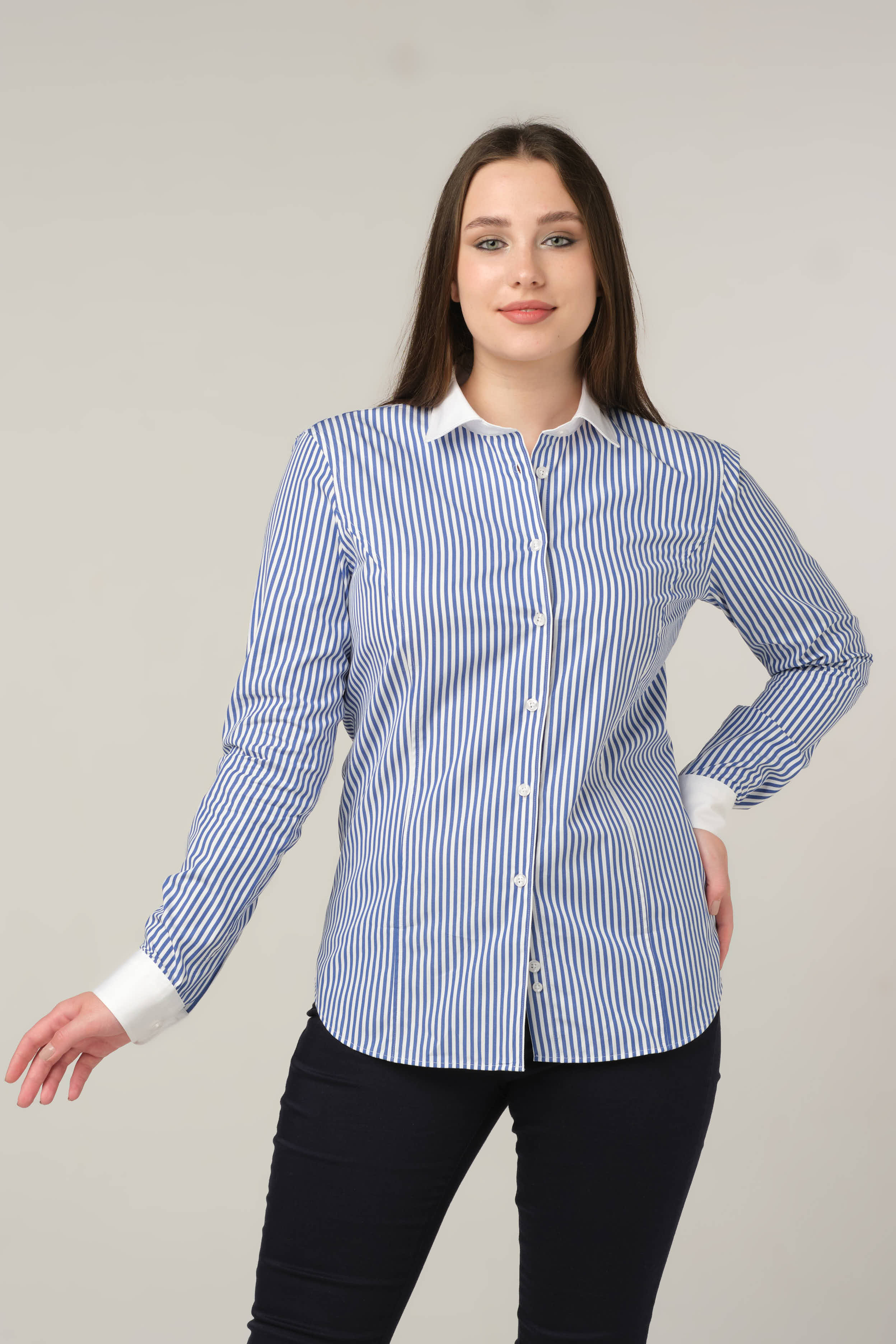 Blue Stripe Classic Tailored Shirt