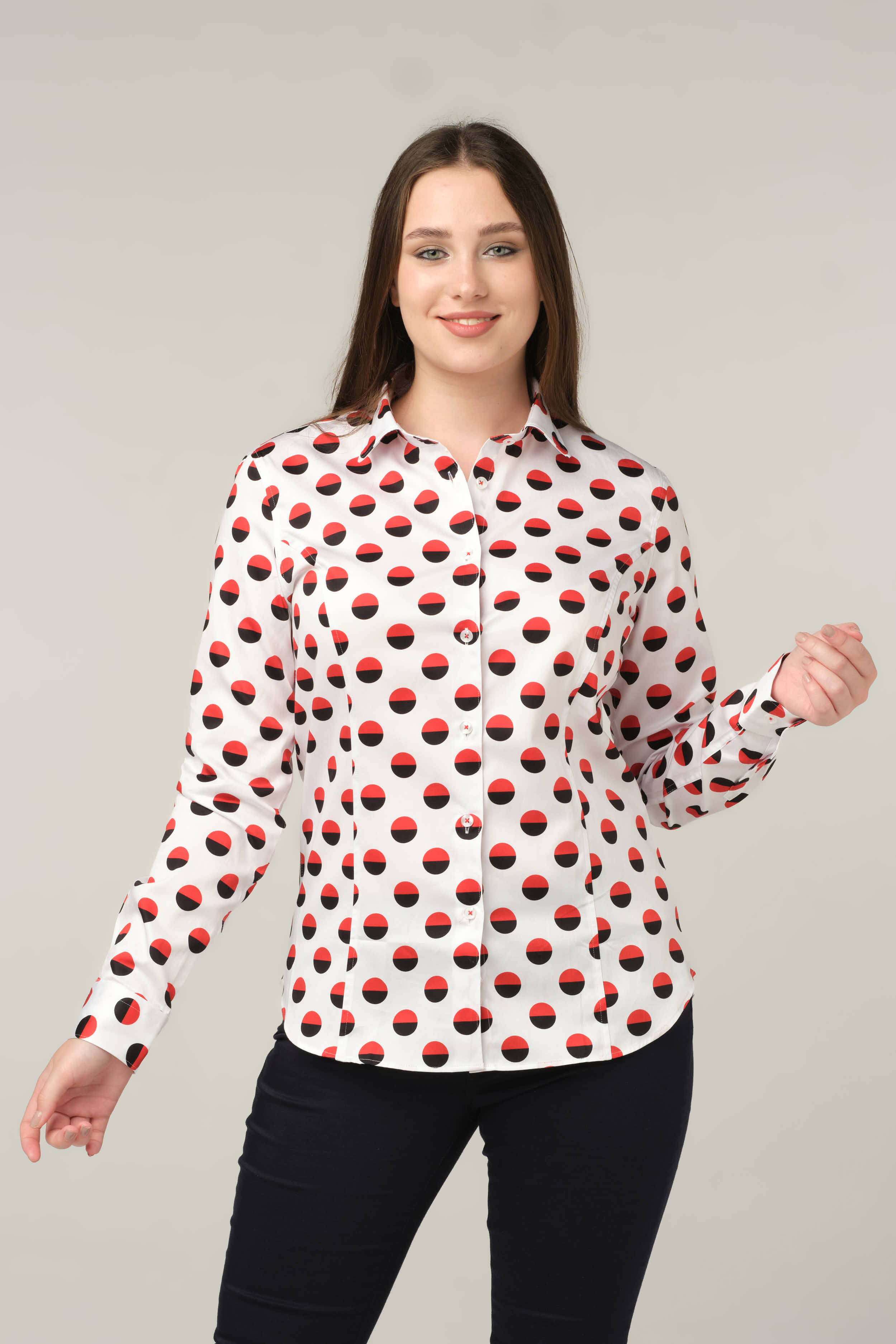 Red Dot Elegance Shirt
