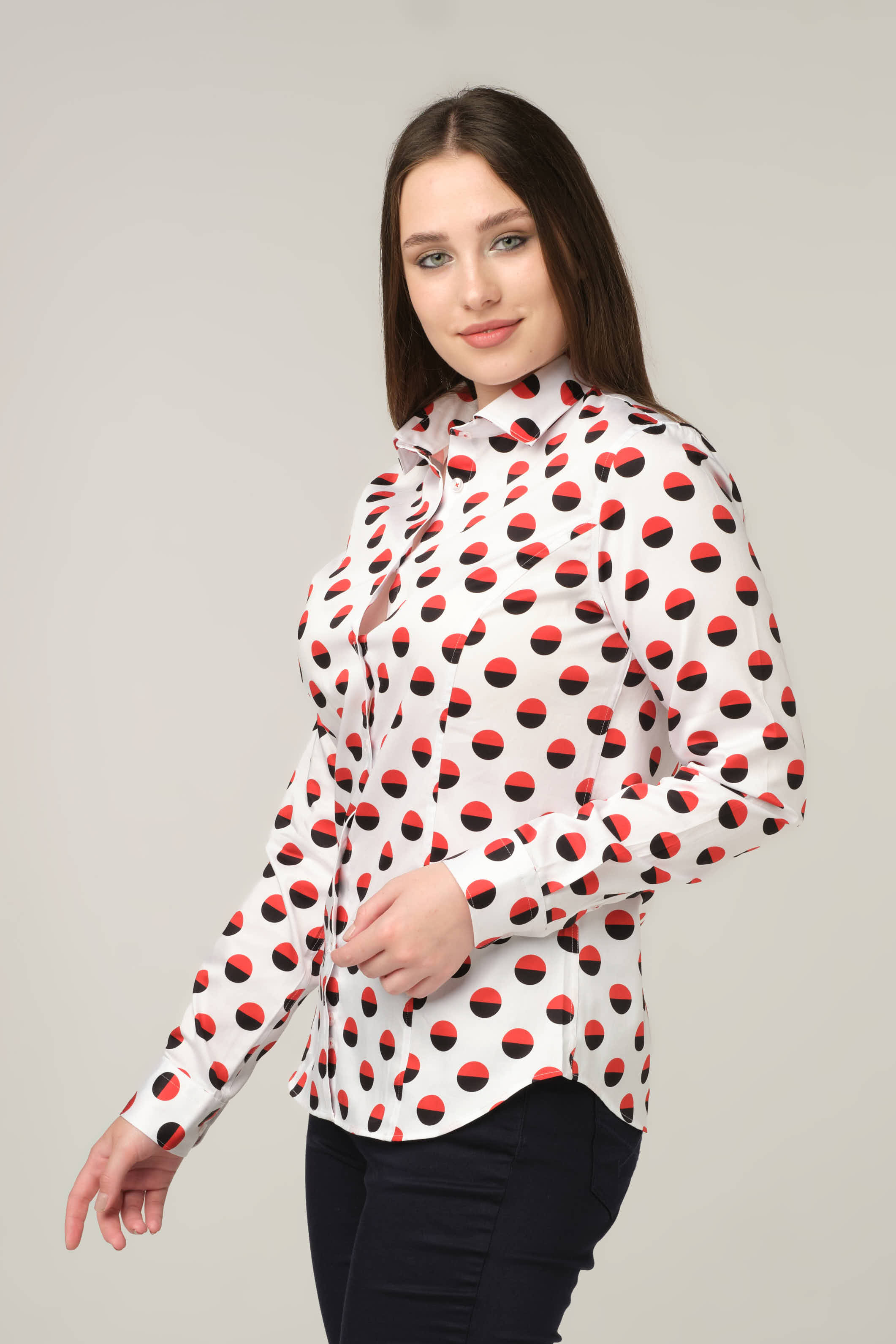Red Dot Elegance Shirt