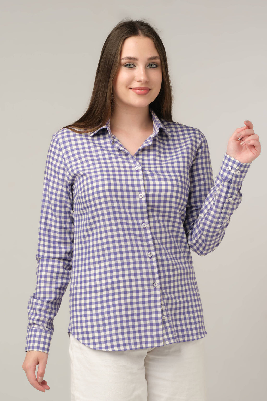 Lavender Gingham Classic Shirt