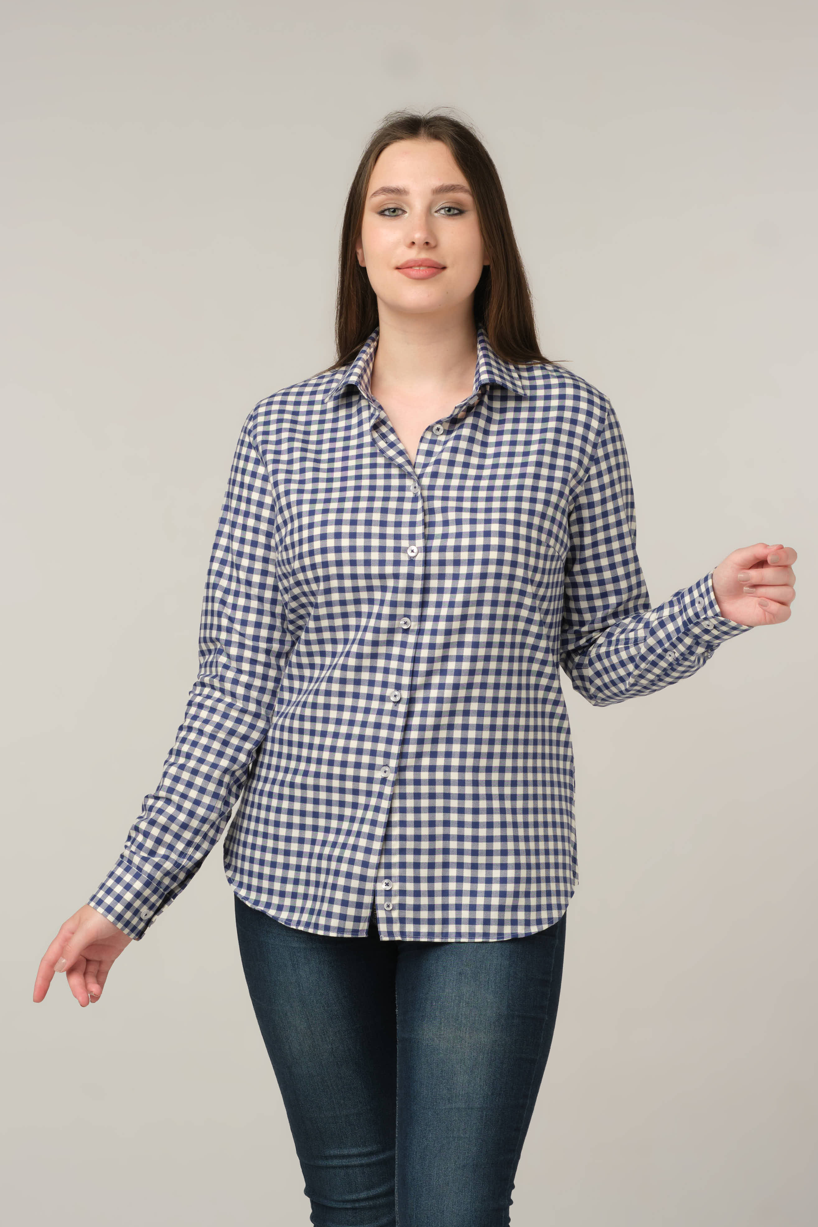 Blue Gingham Classic Shirt