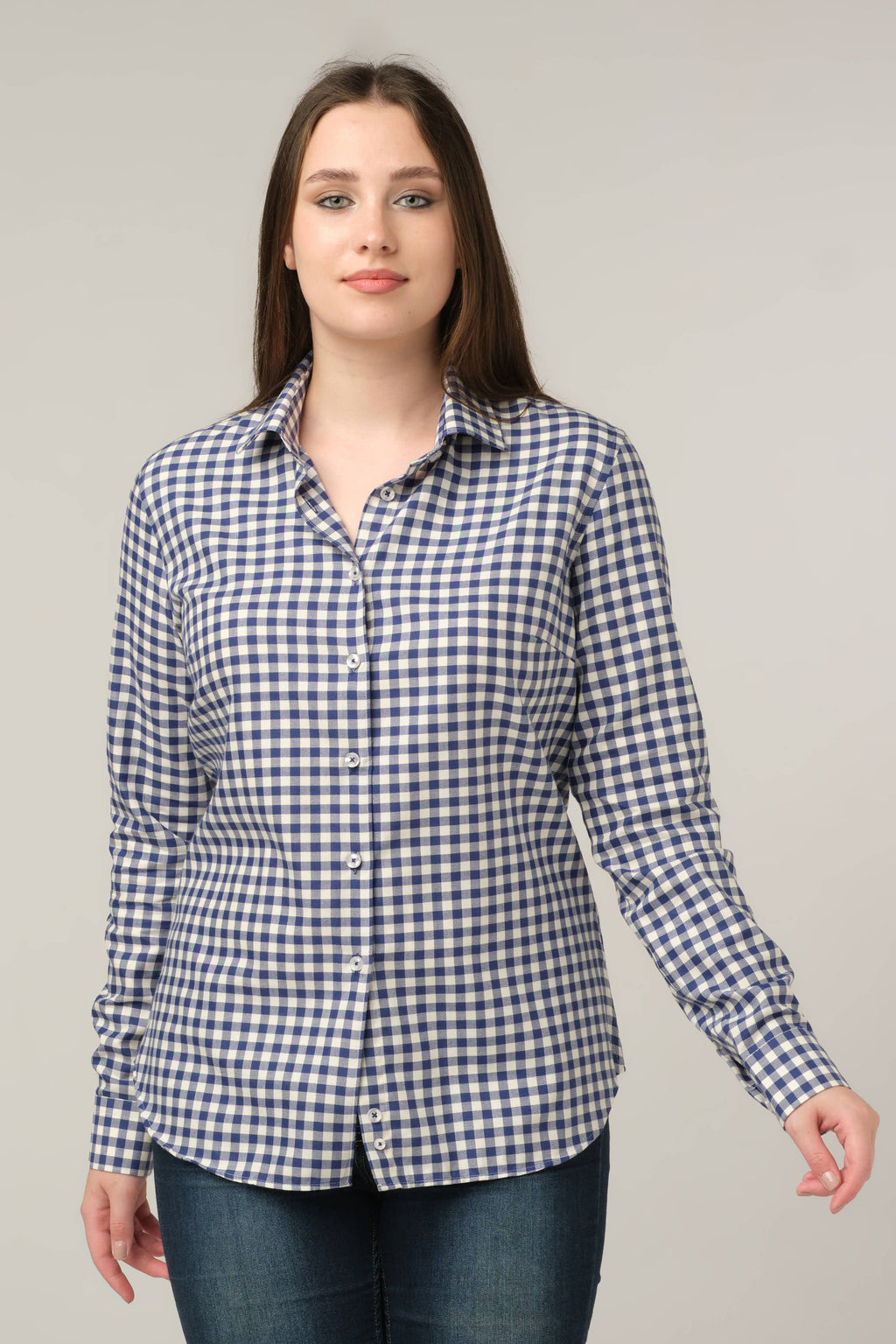 Blue Gingham Classic Shirt