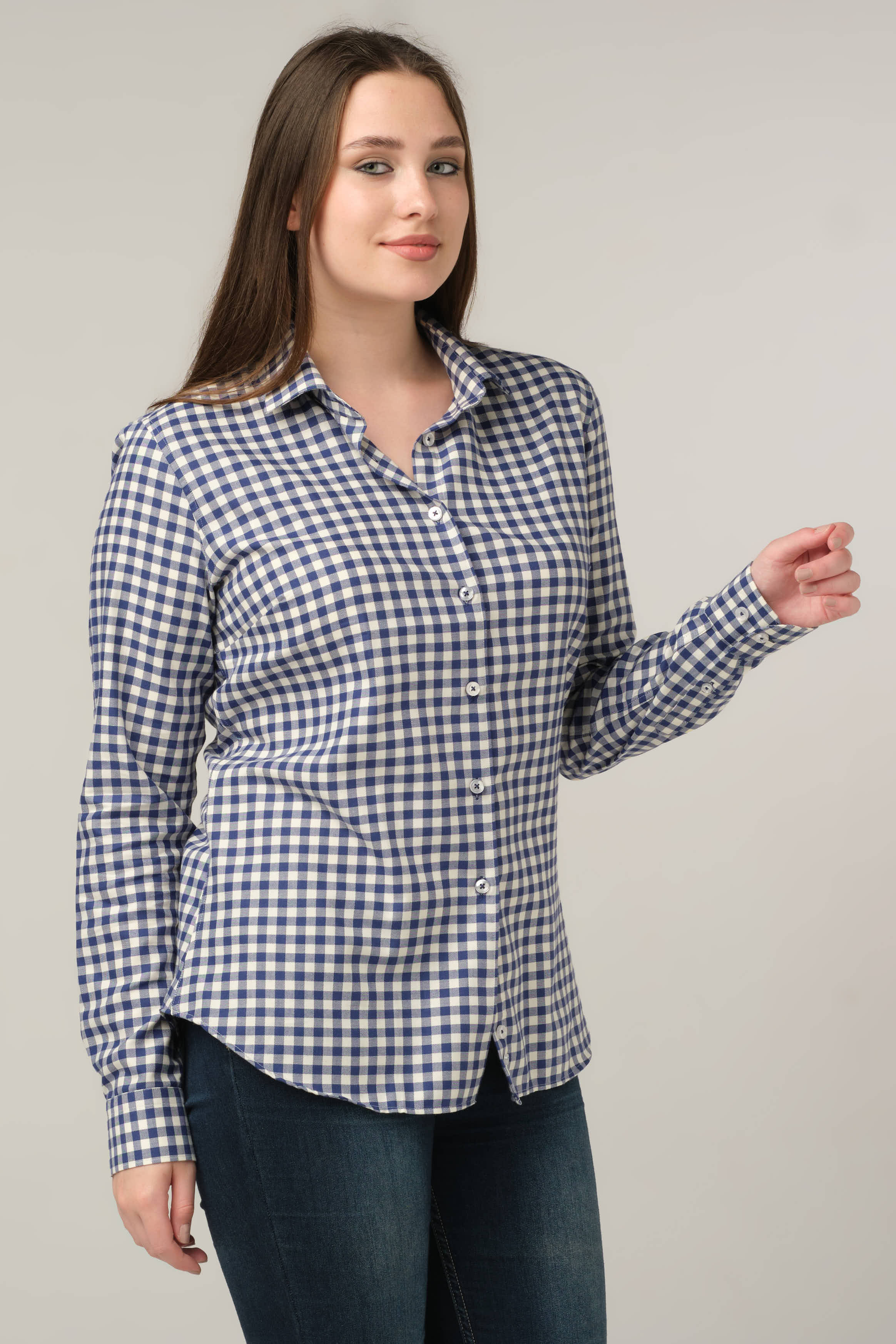 Blue Gingham Classic Shirt