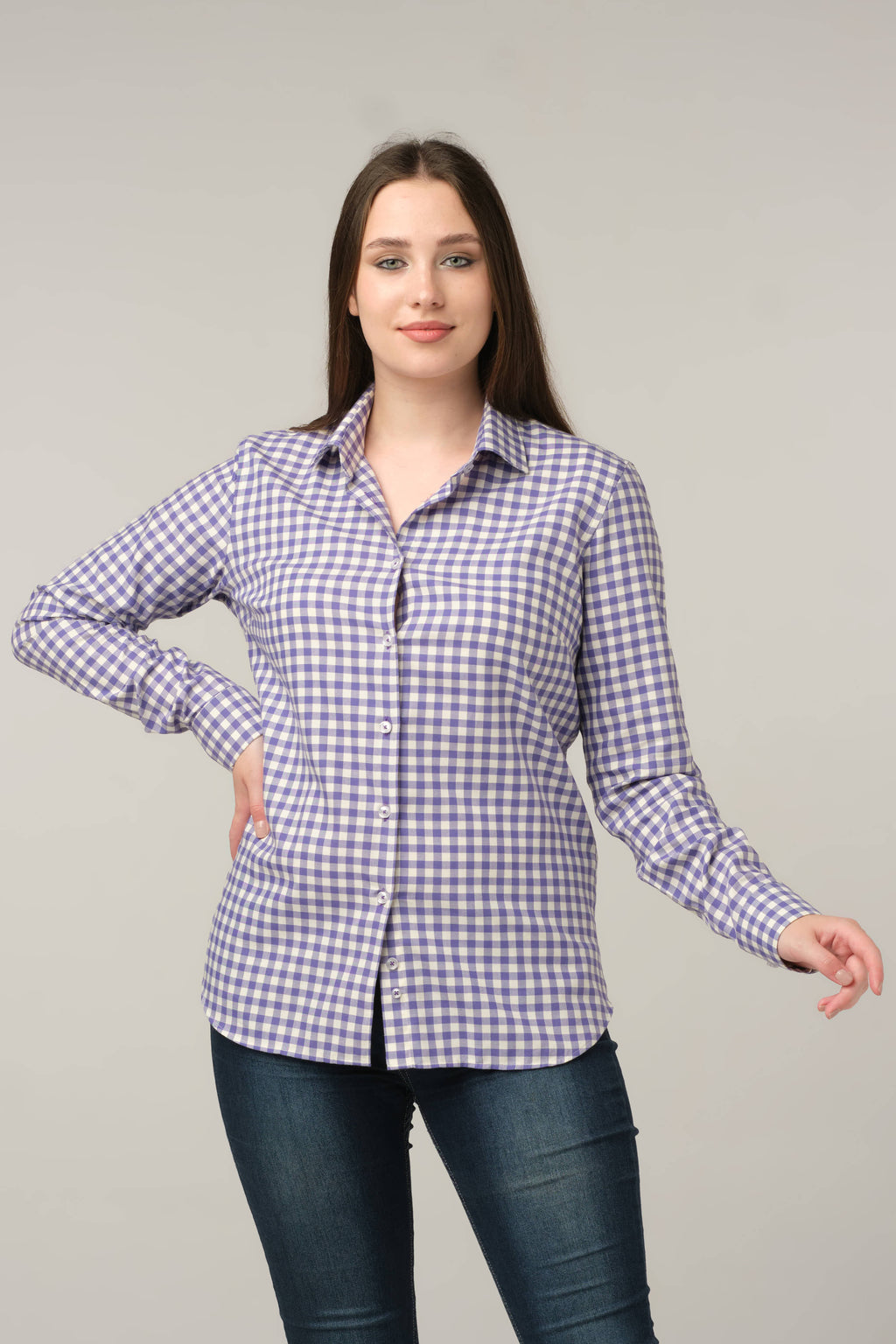 Lilac Gingham Everyday Shirt