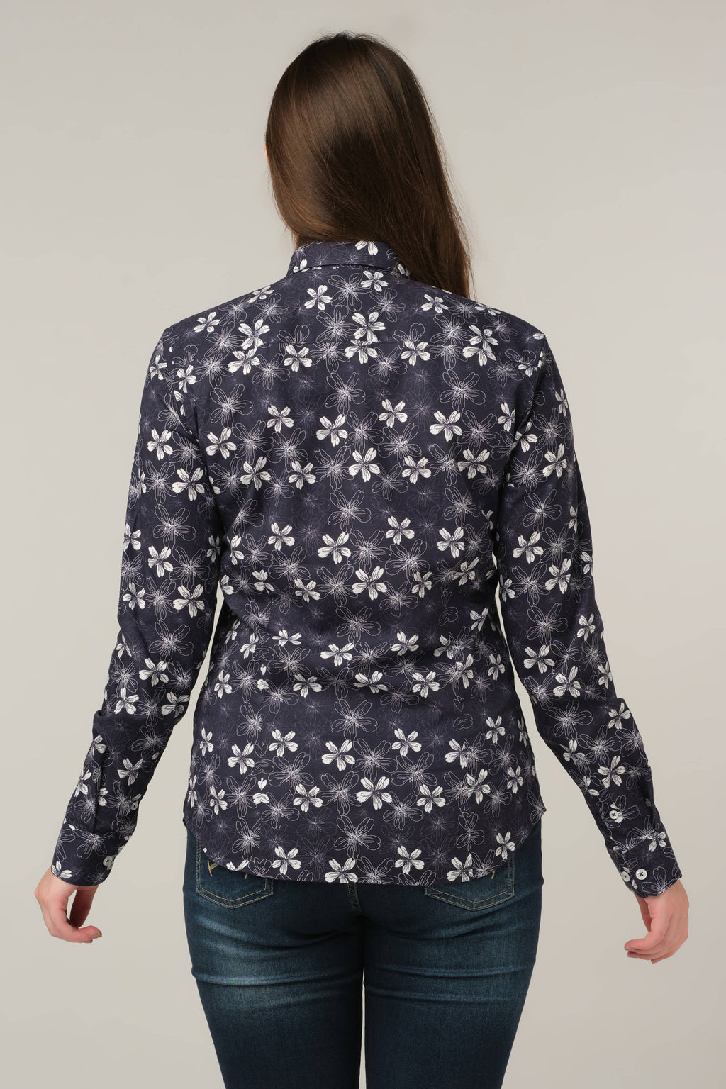 Noir Petal Print Shirt