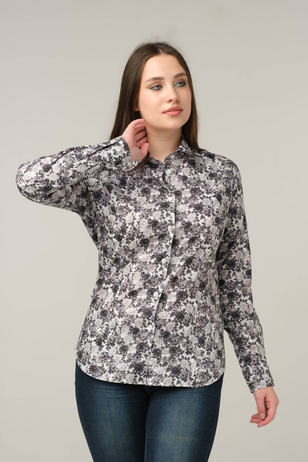 Ivory Shadow Floral Shirt