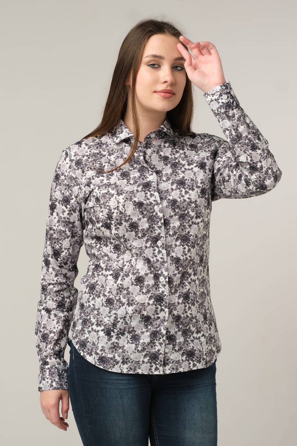 Ivory Shadow Floral Shirt